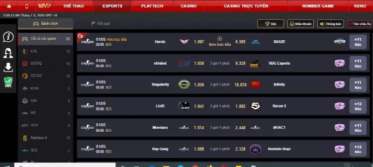 cá cược esport 12bet