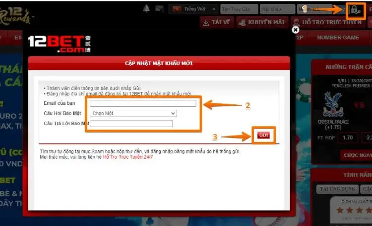 đăng nhập 12bet