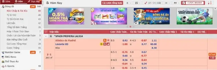 kèo cược nhà cái 12bet
